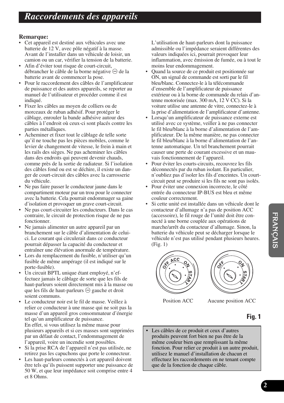 Raccordements des appareils, Fig. 1 | Pioneer DEH-P90DAB User Manual | Page 33 / 64