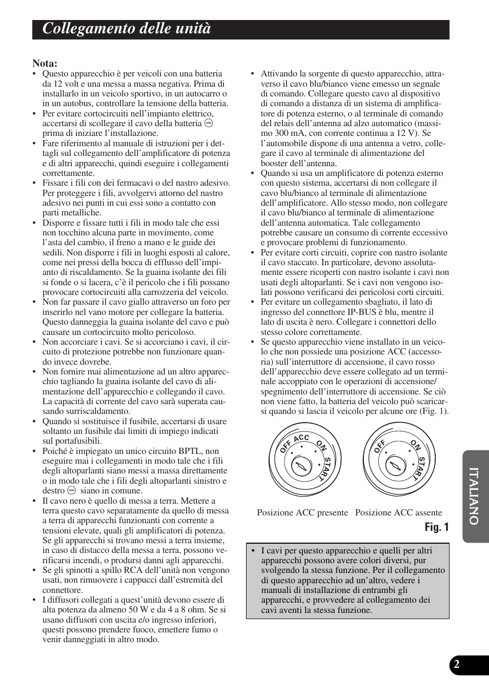 Collegamento delle unità, Fig. 1 | Pioneer DEH-P90DAB User Manual | Page 43 / 64
