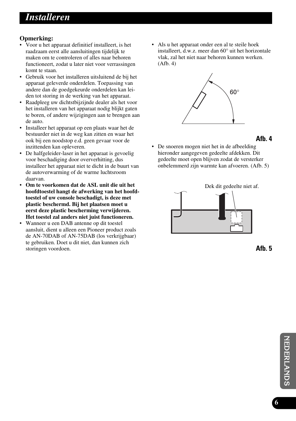 Installeren | Pioneer DEH-P90DAB User Manual | Page 57 / 64