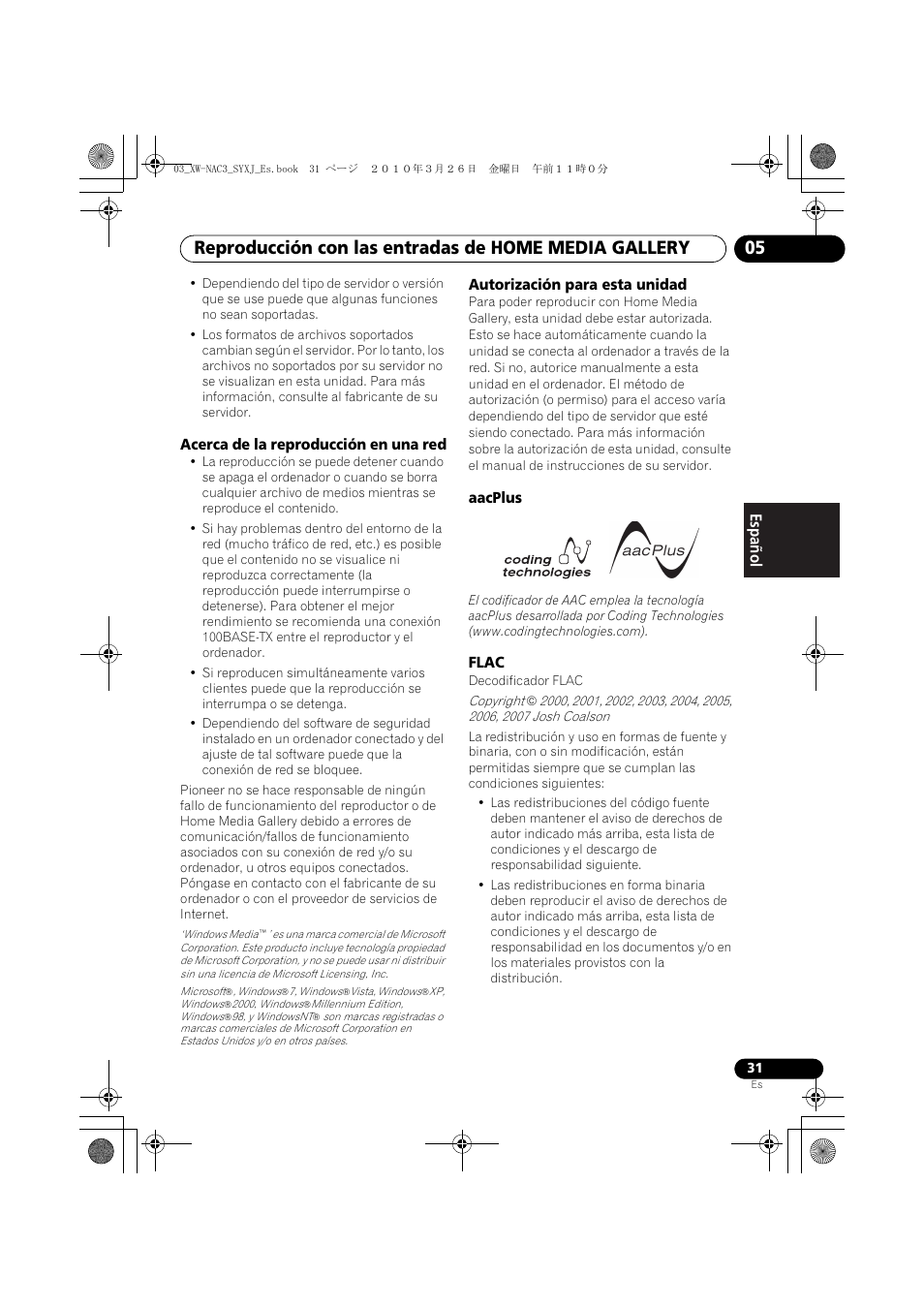 English français español | Pioneer XW-NAC3-R User Manual | Page 115 / 132