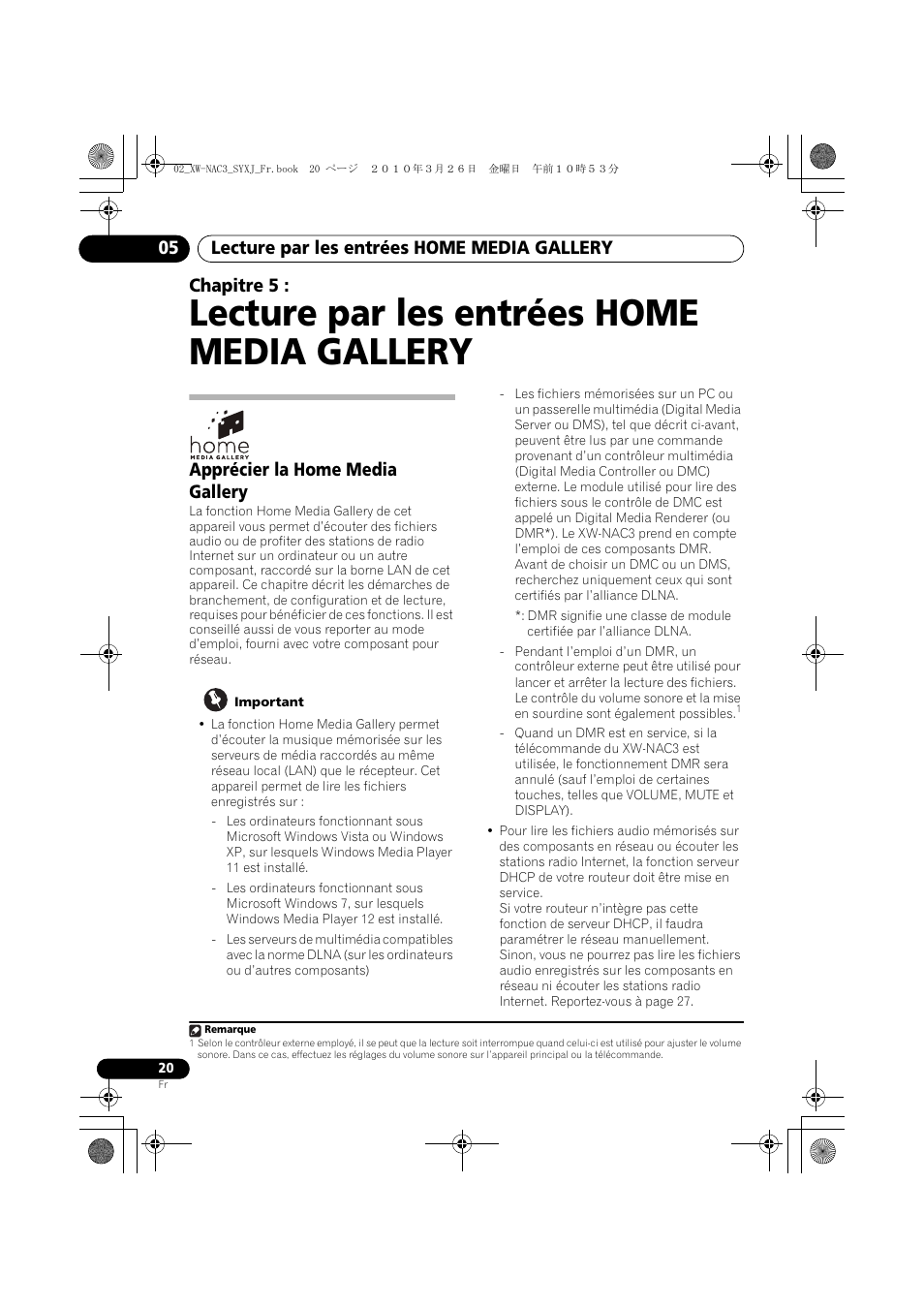 05 lecture par les entrées home media gallery, Apprécier la home media gallery, Lecture par les entrées home media gallery | Lecture par les entrées home media gallery 05, Chapitre 5 | Pioneer XW-NAC3-R User Manual | Page 62 / 132
