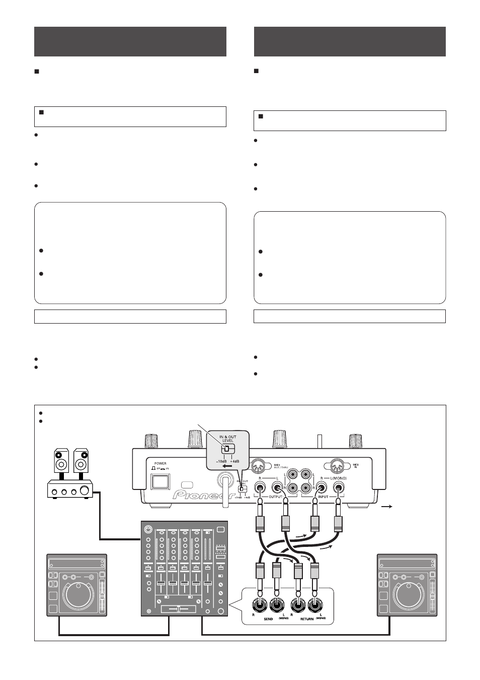 Aansluitingen, Conexiones, Basisaansluitingen | Conexiones basicas | Pioneer Efx-500 User Manual | Page 64 / 80