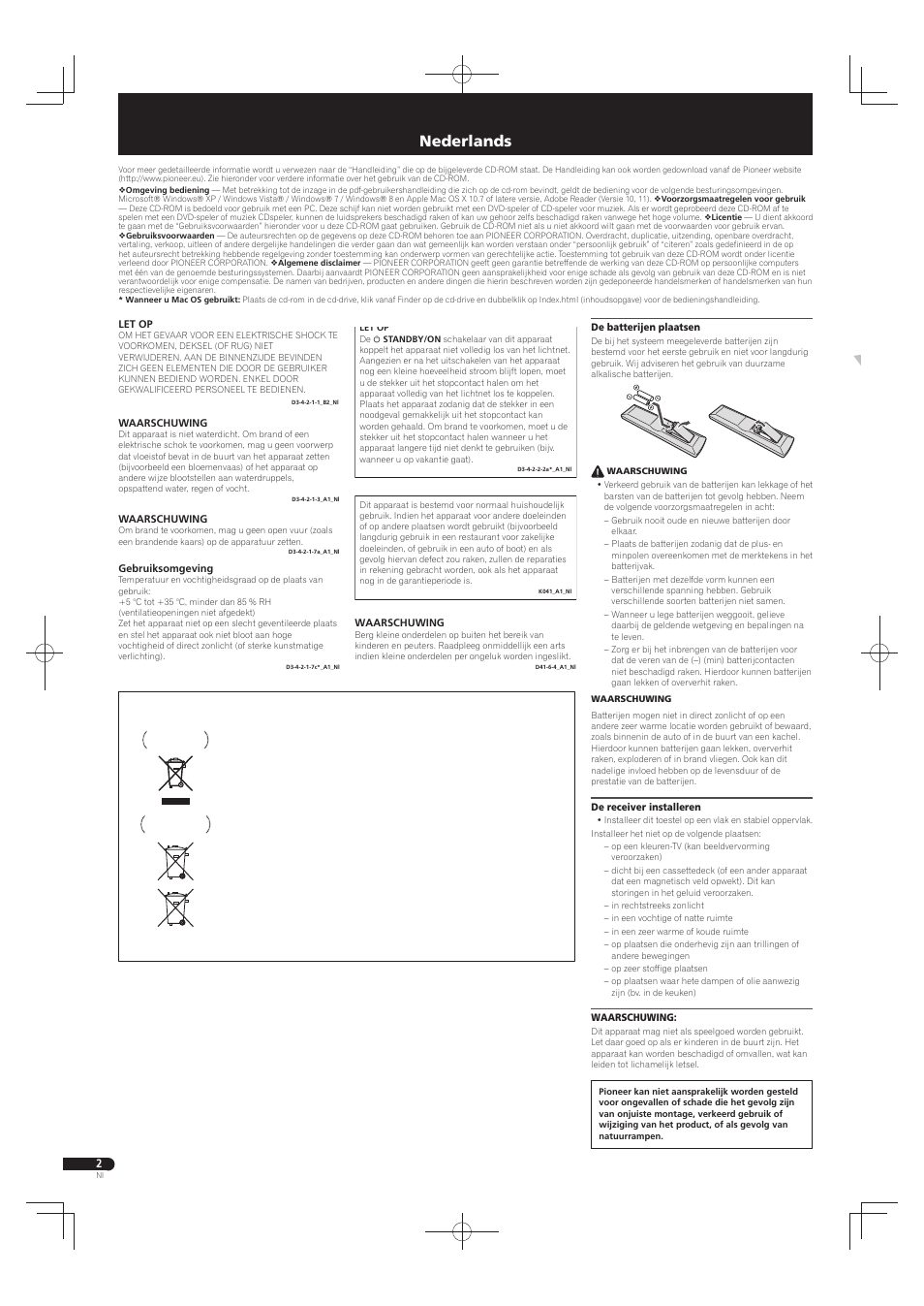 Snelstartgids, Home theatre-pakket, Nederlands | Pioneer HTP-073 User Manual | Page 14 / 28