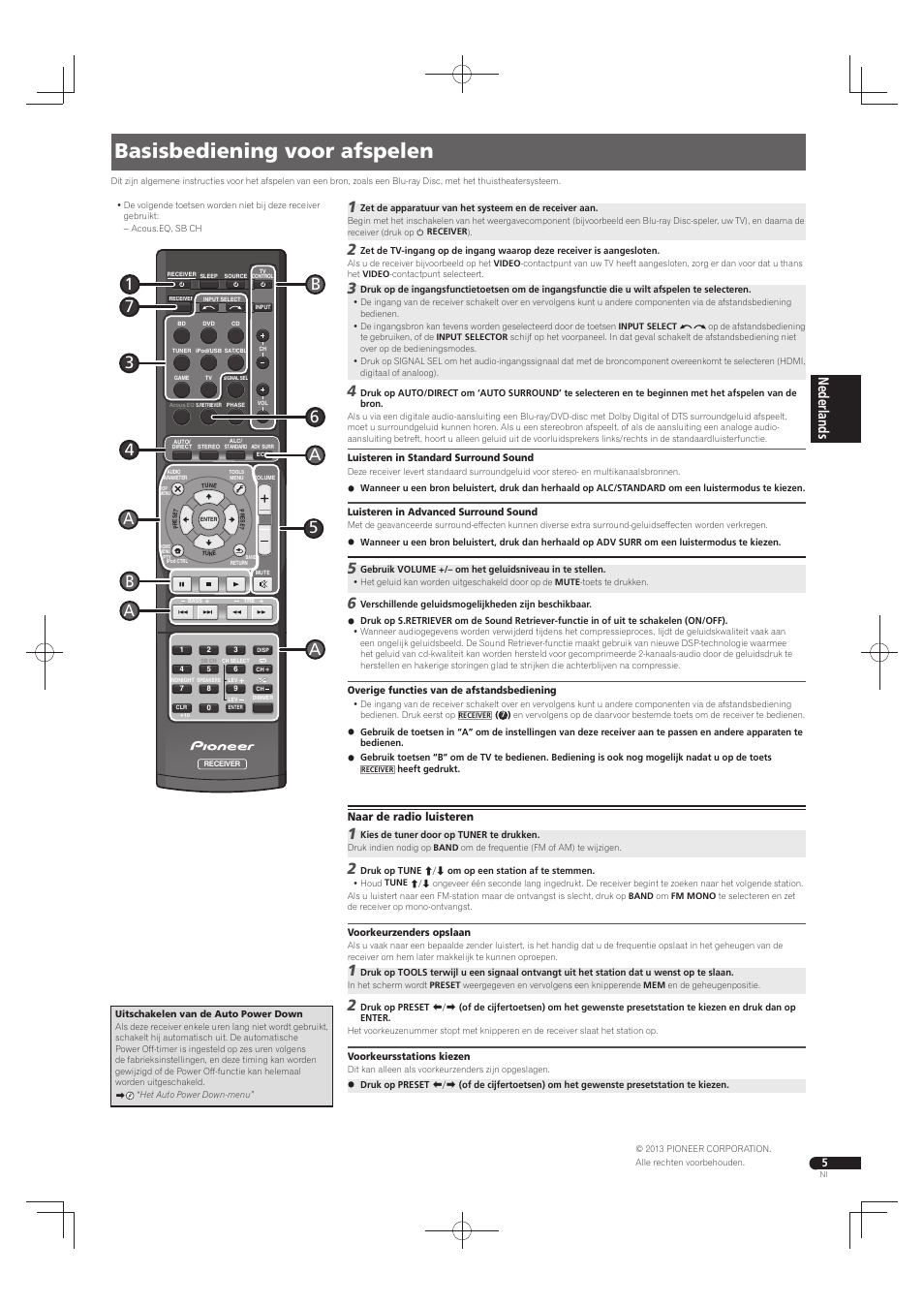 Basisbediening voor afspelen | Pioneer HTP-073 User Manual | Page 17 / 28
