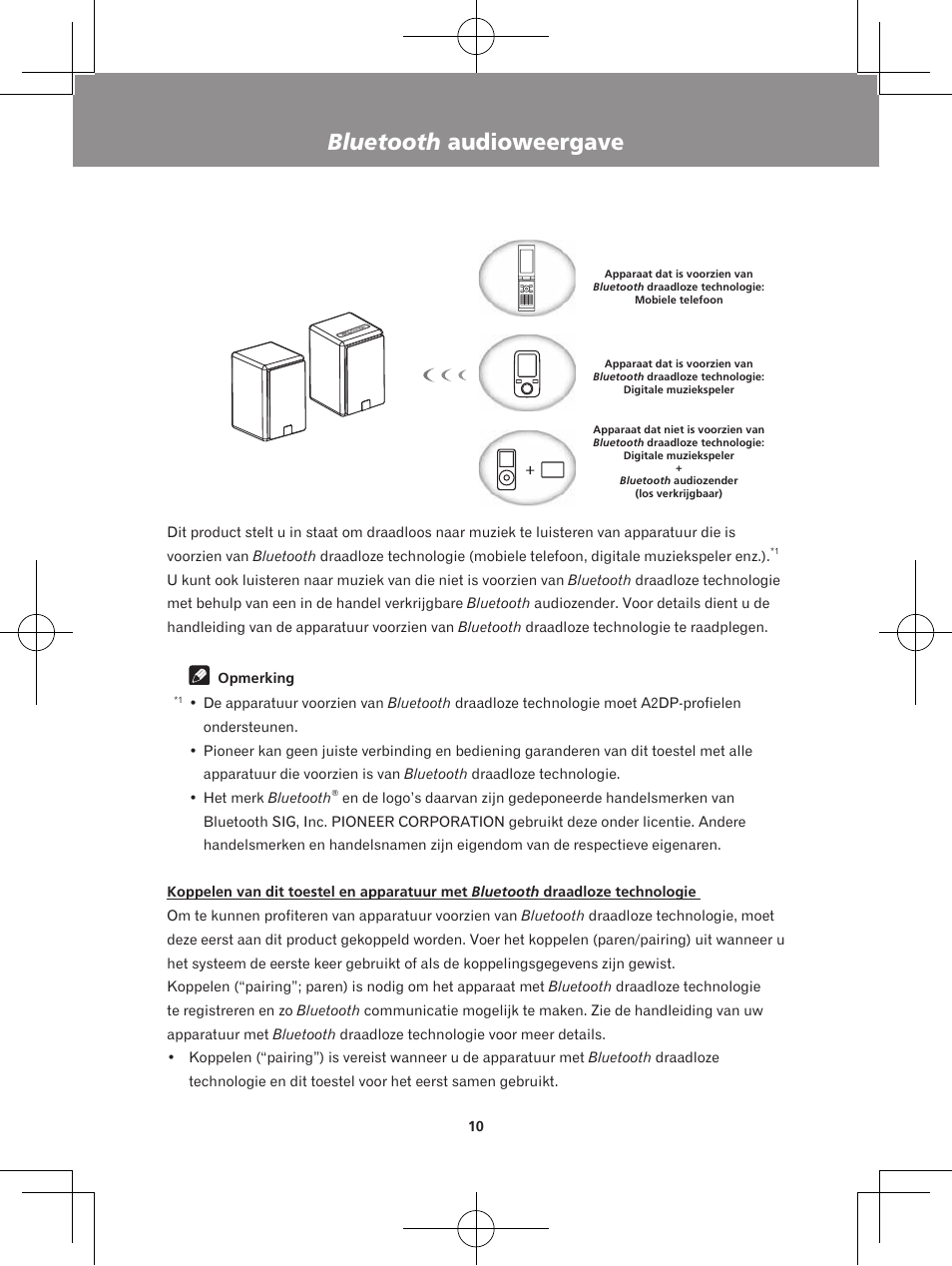 Bluetooth audioweergave | Pioneer XW-BTS5-W User Manual | Page 100 / 112