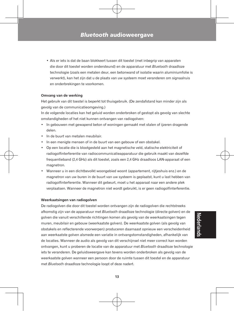 Nederlands, Bluetooth audioweergave | Pioneer XW-BTS5-W User Manual | Page 103 / 112