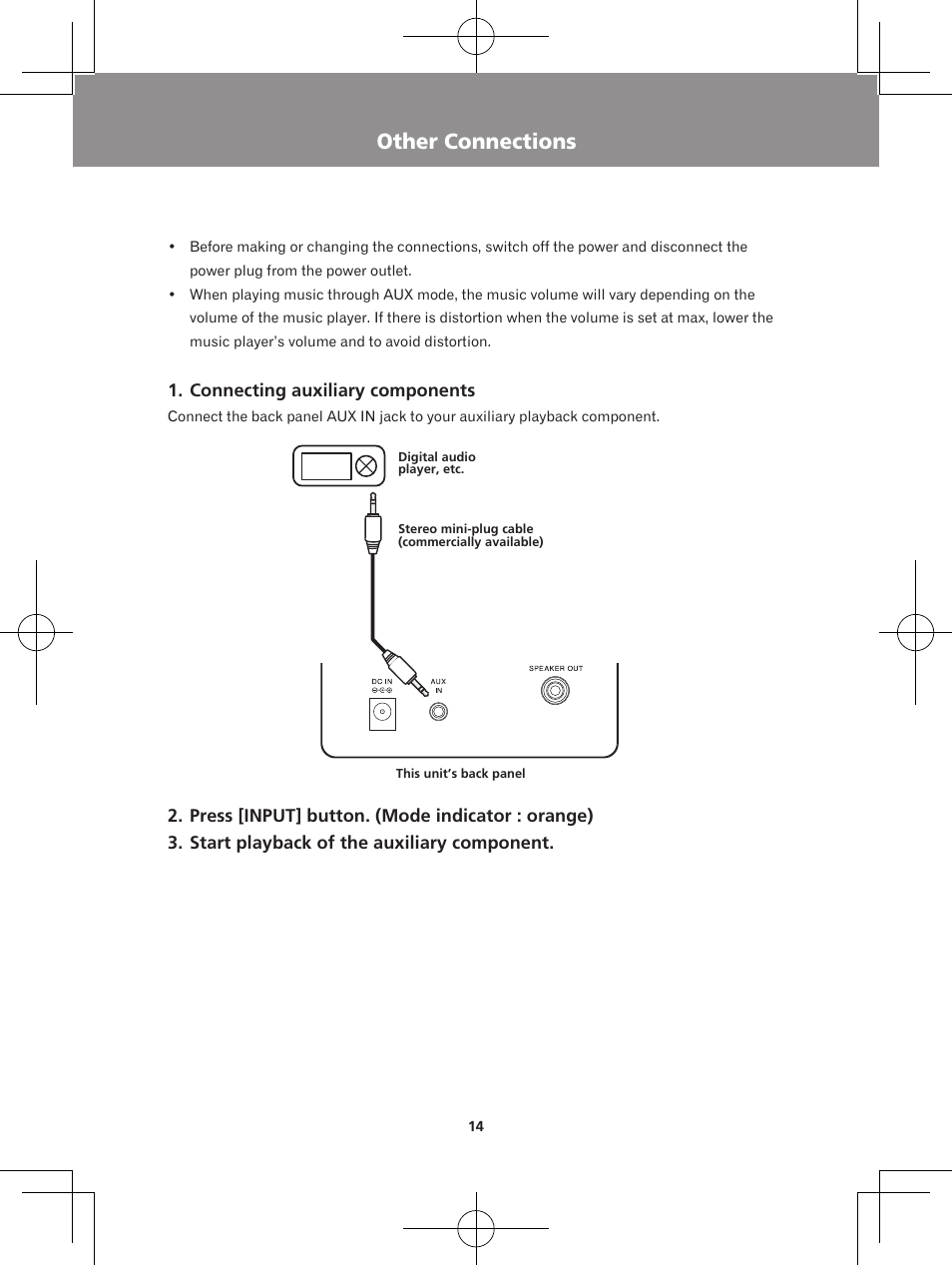 Other connections | Pioneer XW-BTS5-W User Manual | Page 14 / 112