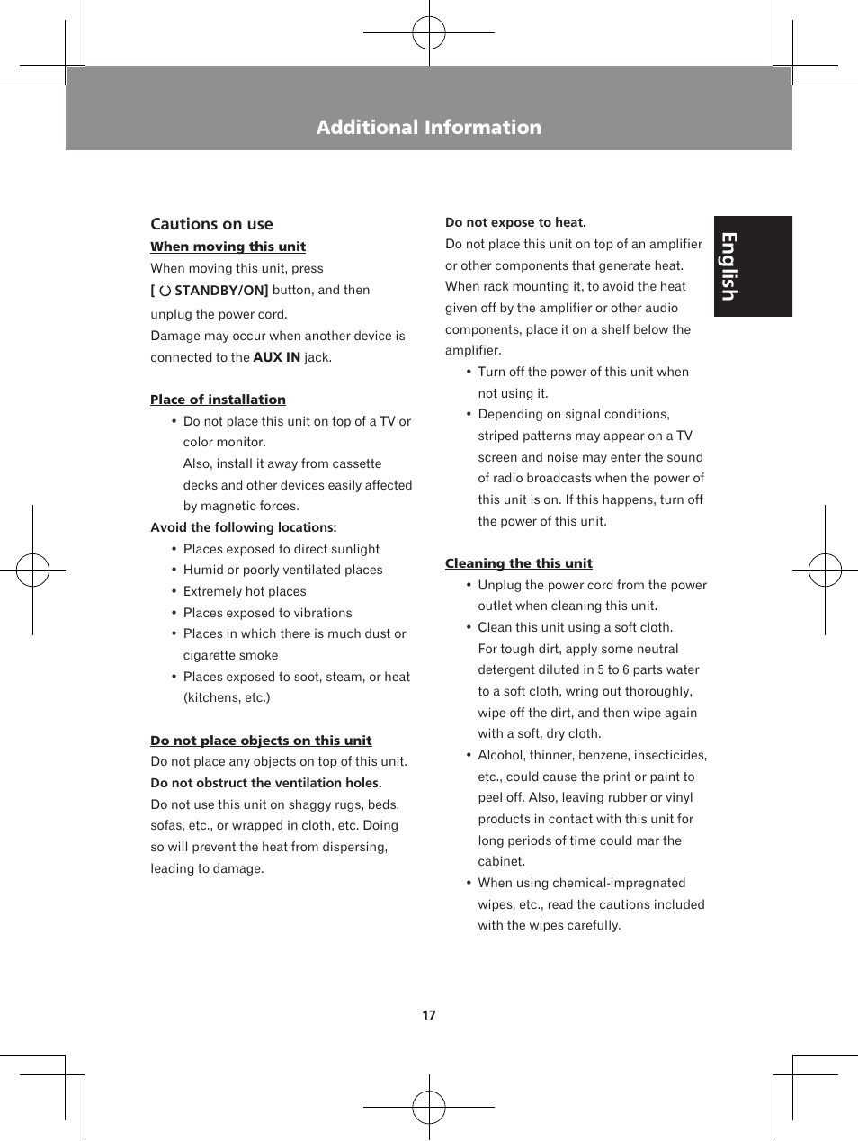English, Additional information | Pioneer XW-BTS5-W User Manual | Page 17 / 112