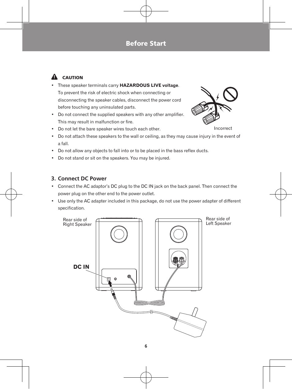Before start | Pioneer XW-BTS5-W User Manual | Page 6 / 112