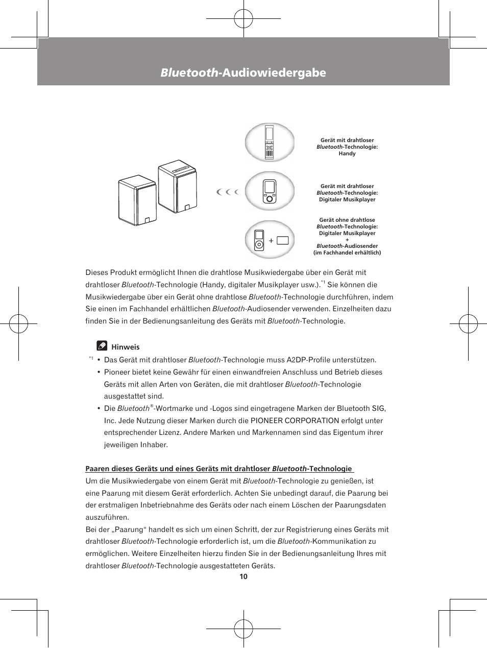 Bluetooth -audiowiedergabe | Pioneer XW-BTS5-W User Manual | Page 64 / 112