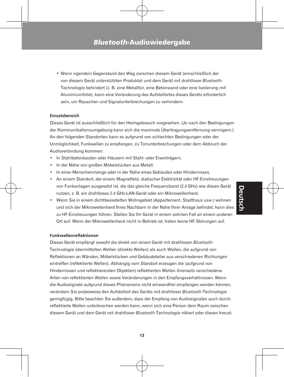Deutsch, Bluetooth -audiowiedergabe | Pioneer XW-BTS5-W User Manual | Page 67 / 112