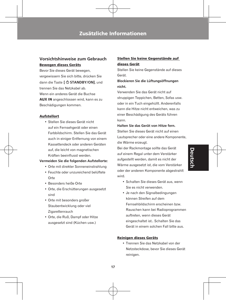 Deutsch, Zusätzliche informationen | Pioneer XW-BTS5-W User Manual | Page 71 / 112