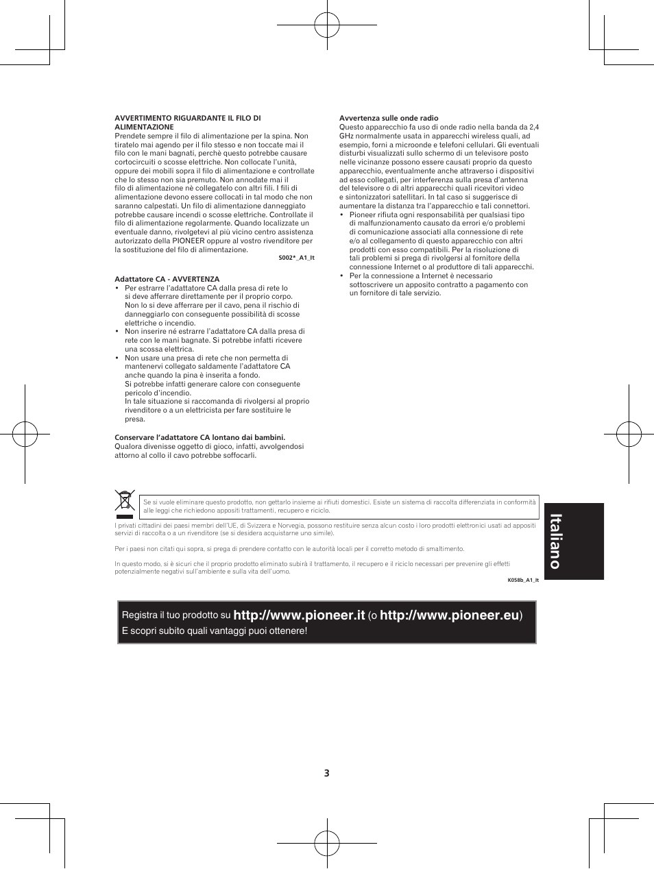 Italiano | Pioneer XW-BTS5-W User Manual | Page 75 / 112