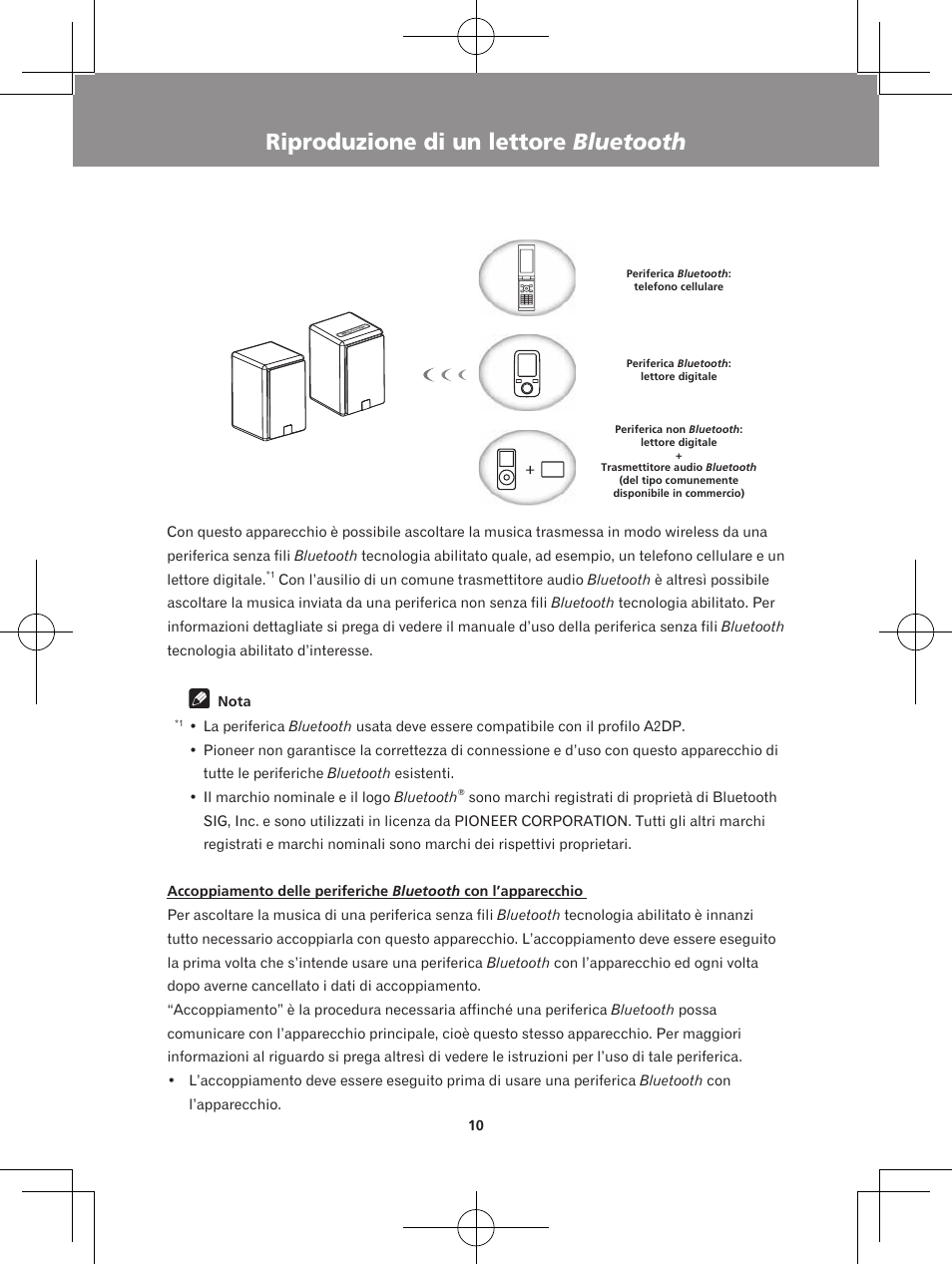 Riproduzione di un lettore bluetooth | Pioneer XW-BTS5-W User Manual | Page 82 / 112