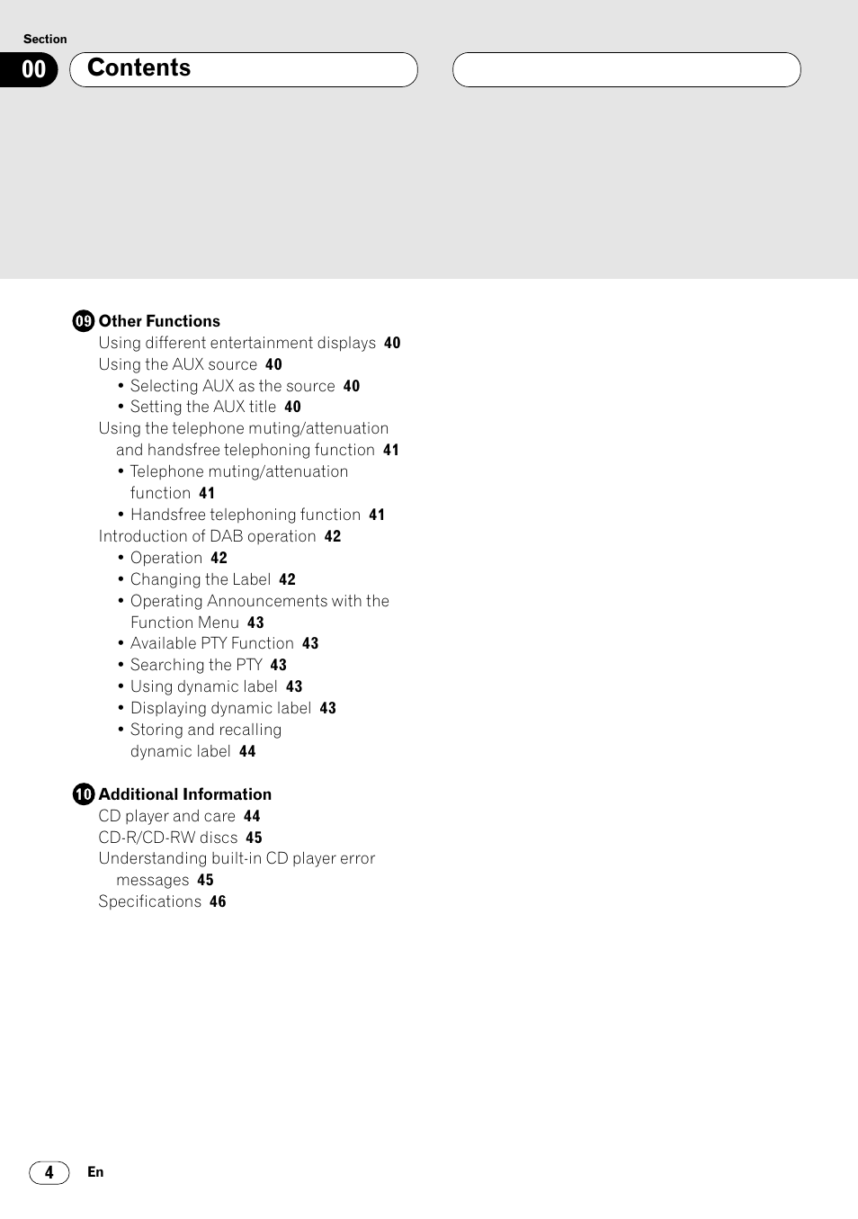 Pioneer DEH-P6400R User Manual | Page 4 / 96