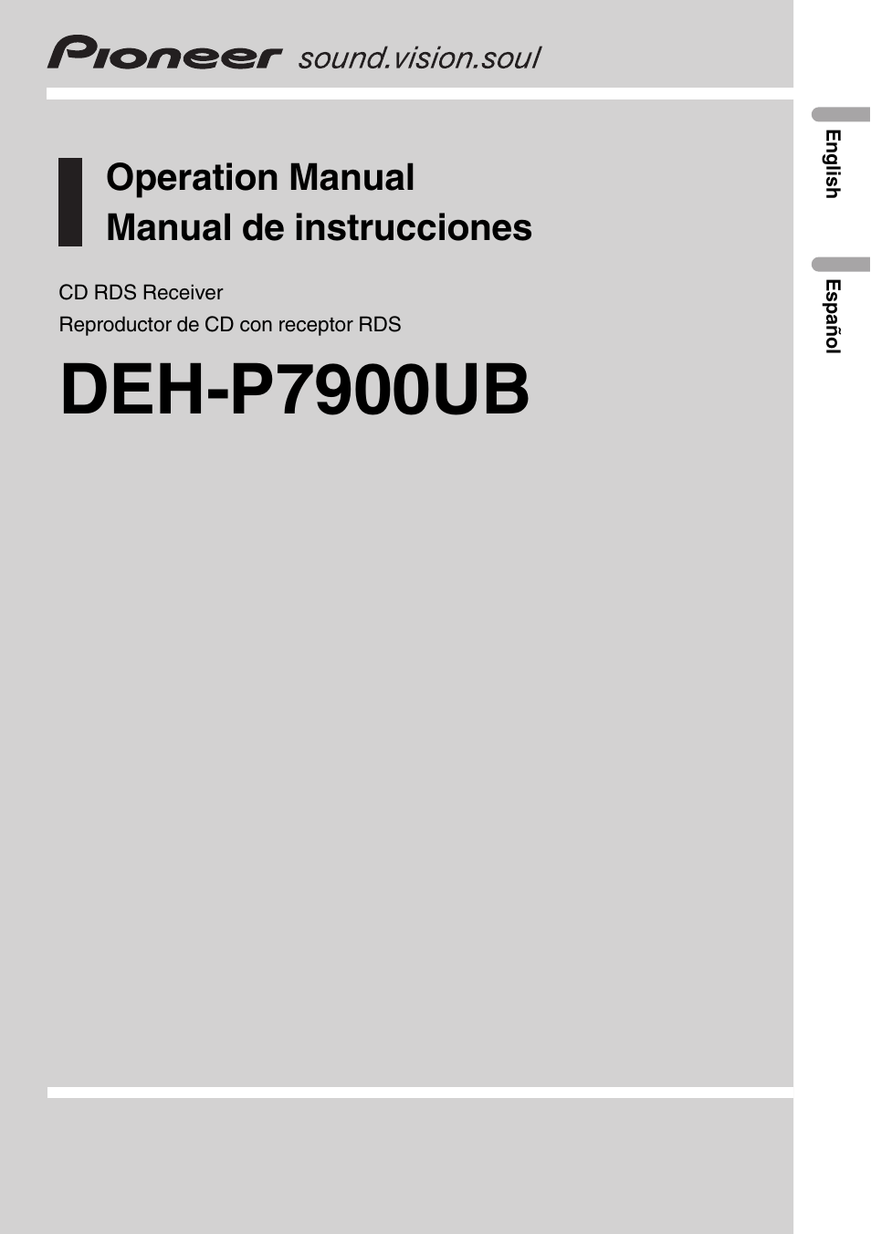 Pioneer DEH-P7900UB User Manual | 142 pages