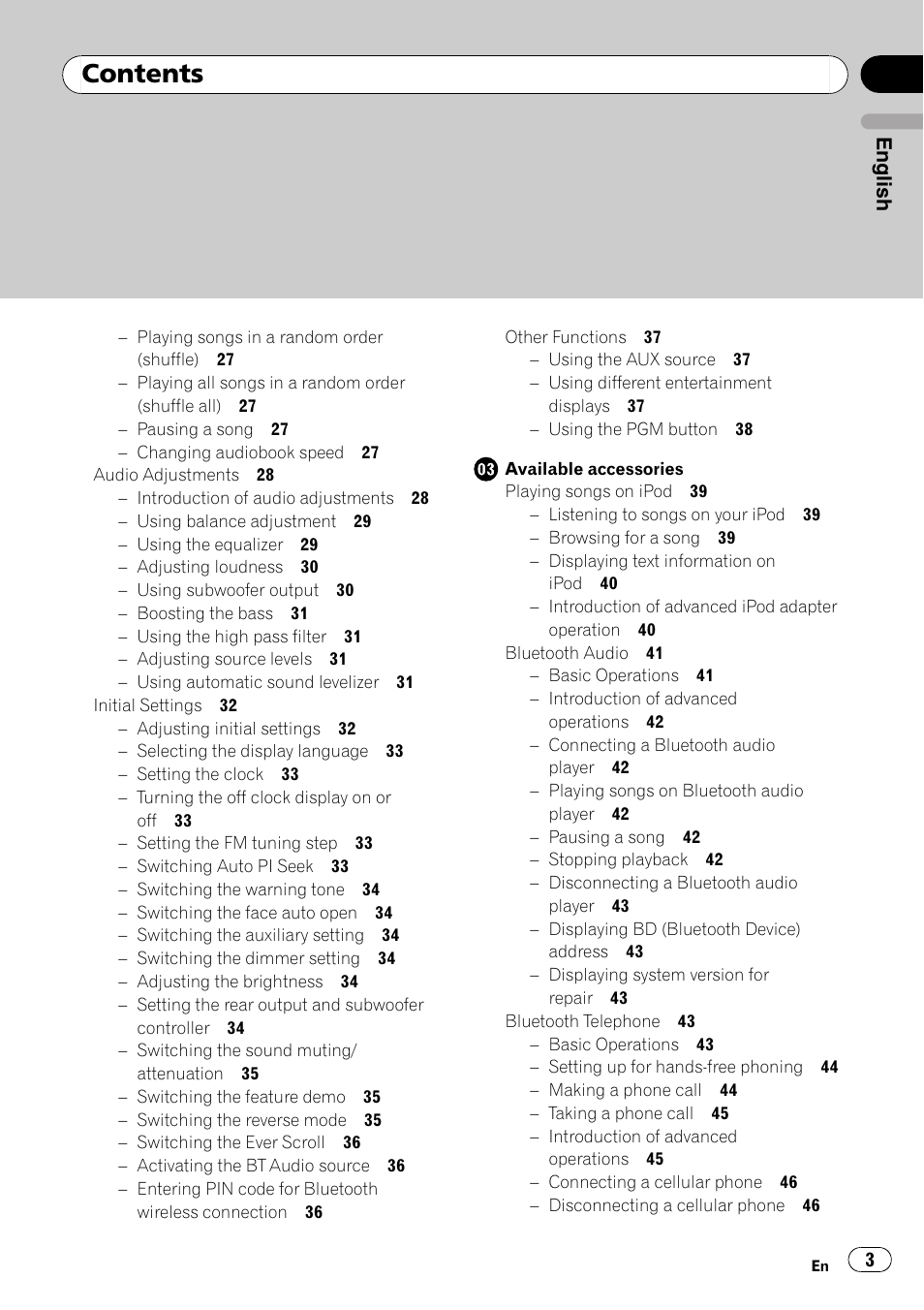 Pioneer DEH-P7900UB User Manual | Page 3 / 142