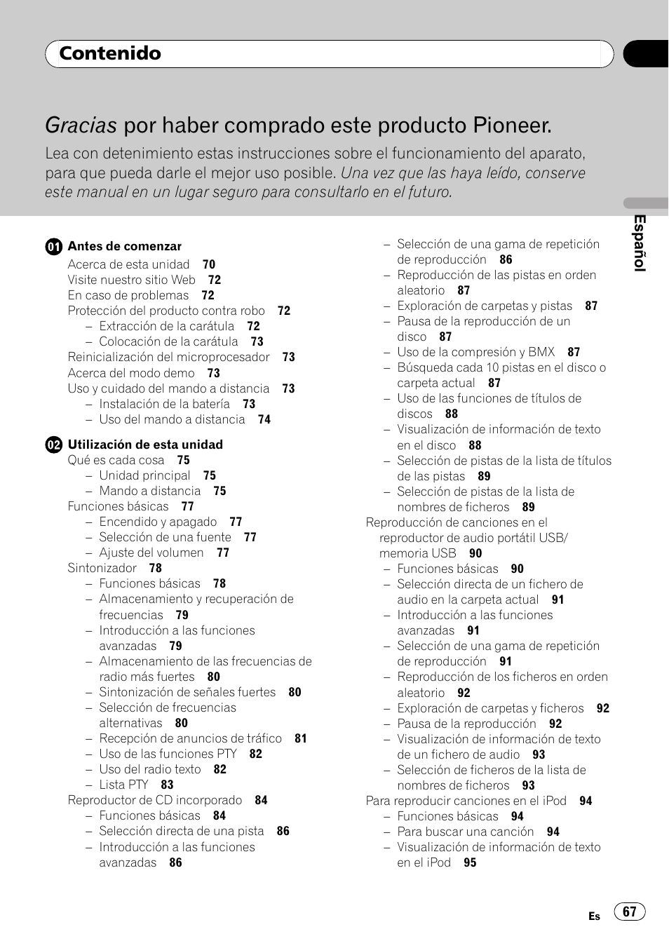 Pioneer DEH-P7900UB User Manual | Page 67 / 142