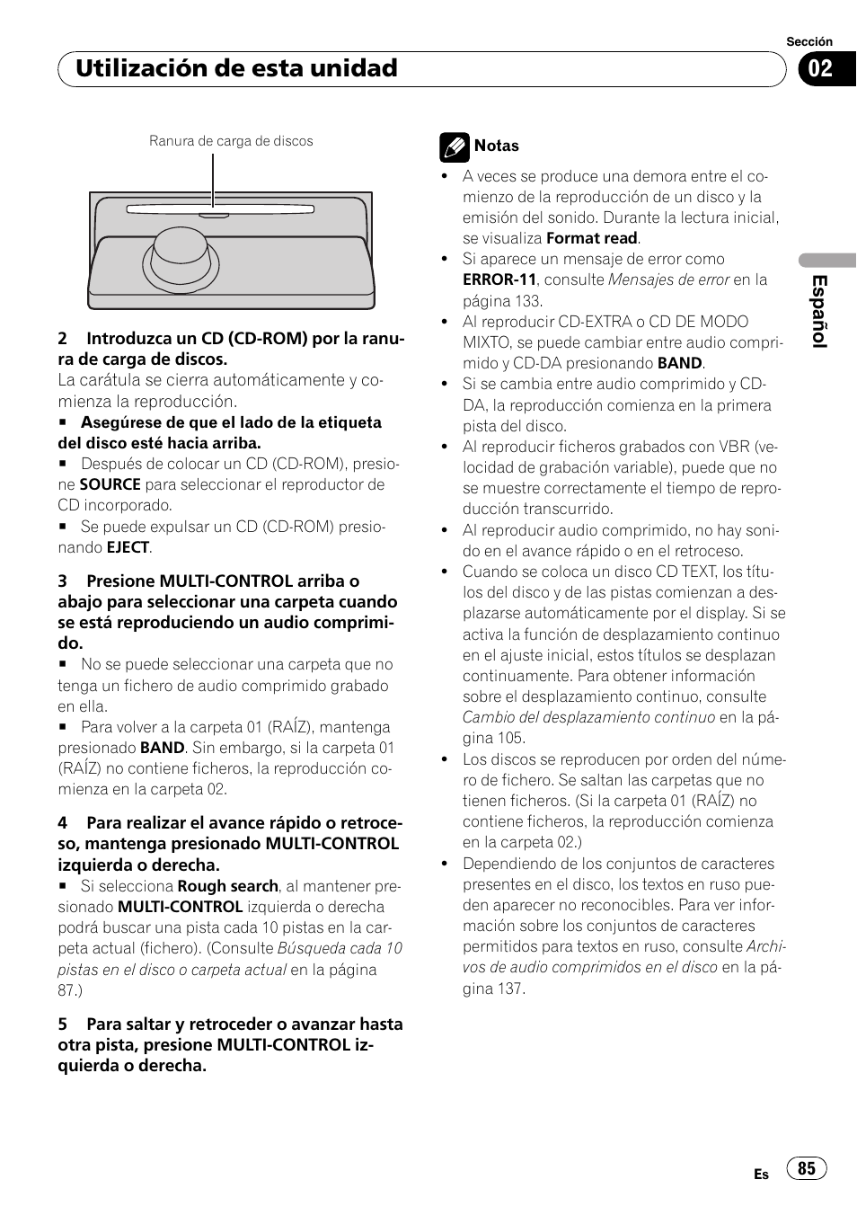 Utilización de esta unidad | Pioneer DEH-P7900UB User Manual | Page 85 / 142