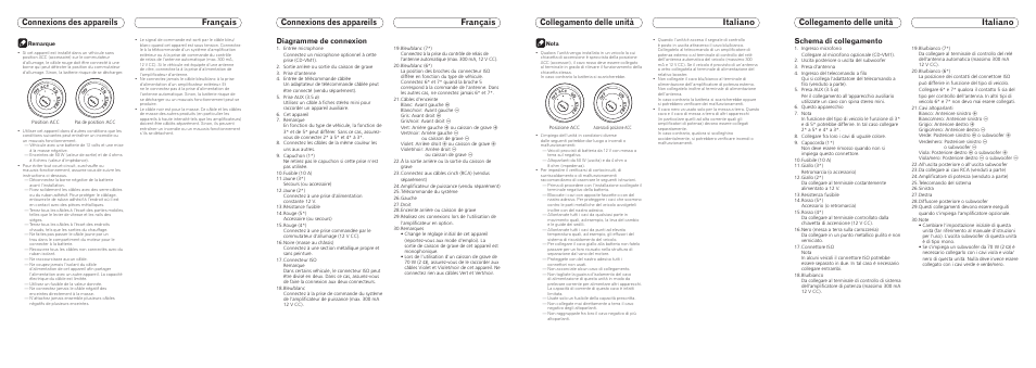 Page, Diagramme de connexion, Schema di collegamento | Pioneer DEH-600BT User Manual | Page 6 / 7
