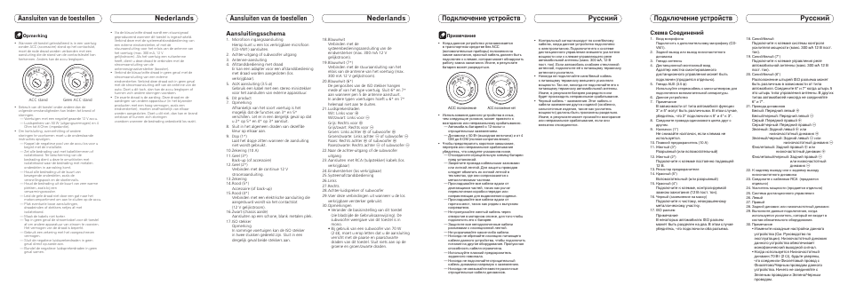 Page  page 0 page  page, Aansluitingsschema, Схема соединений | Pioneer DEH-600BT User Manual | Page 7 / 7