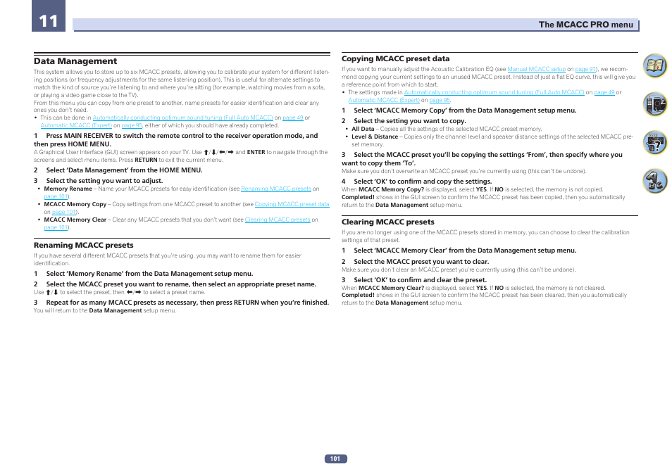 Data management | Pioneer SC-LX78-K User Manual | Page 101 / 140