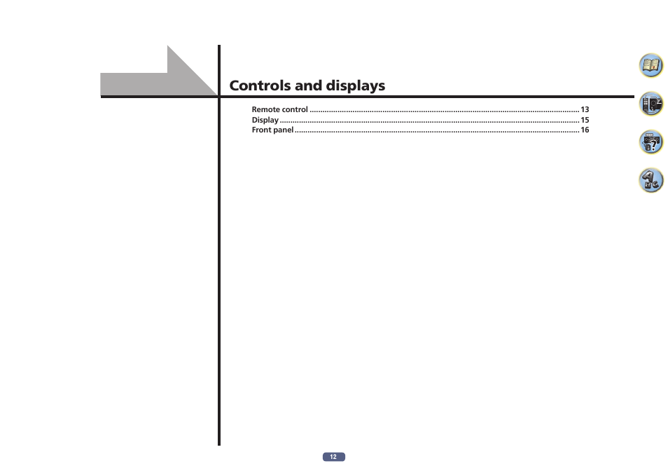 Controls and displays | Pioneer SC-LX78-K User Manual | Page 12 / 140