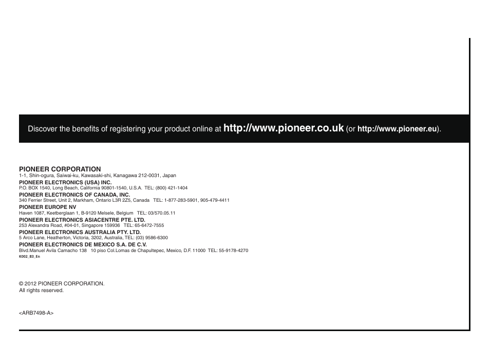 Pioneer SX-20-S User Manual | Page 15 / 15