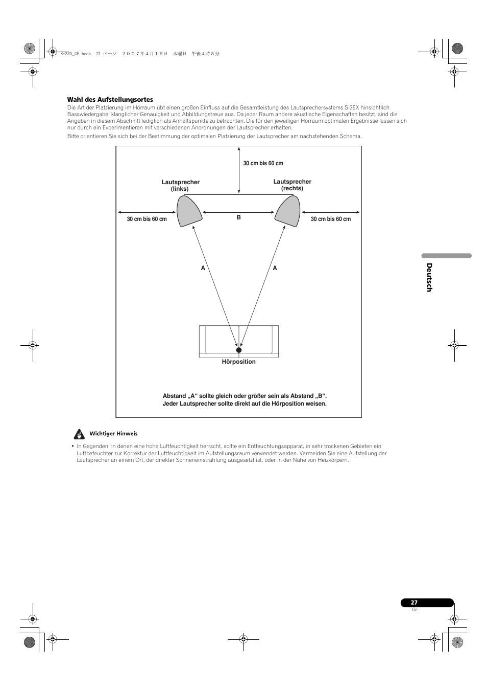 Pioneer S-3EX-QL User Manual | Page 27 / 124