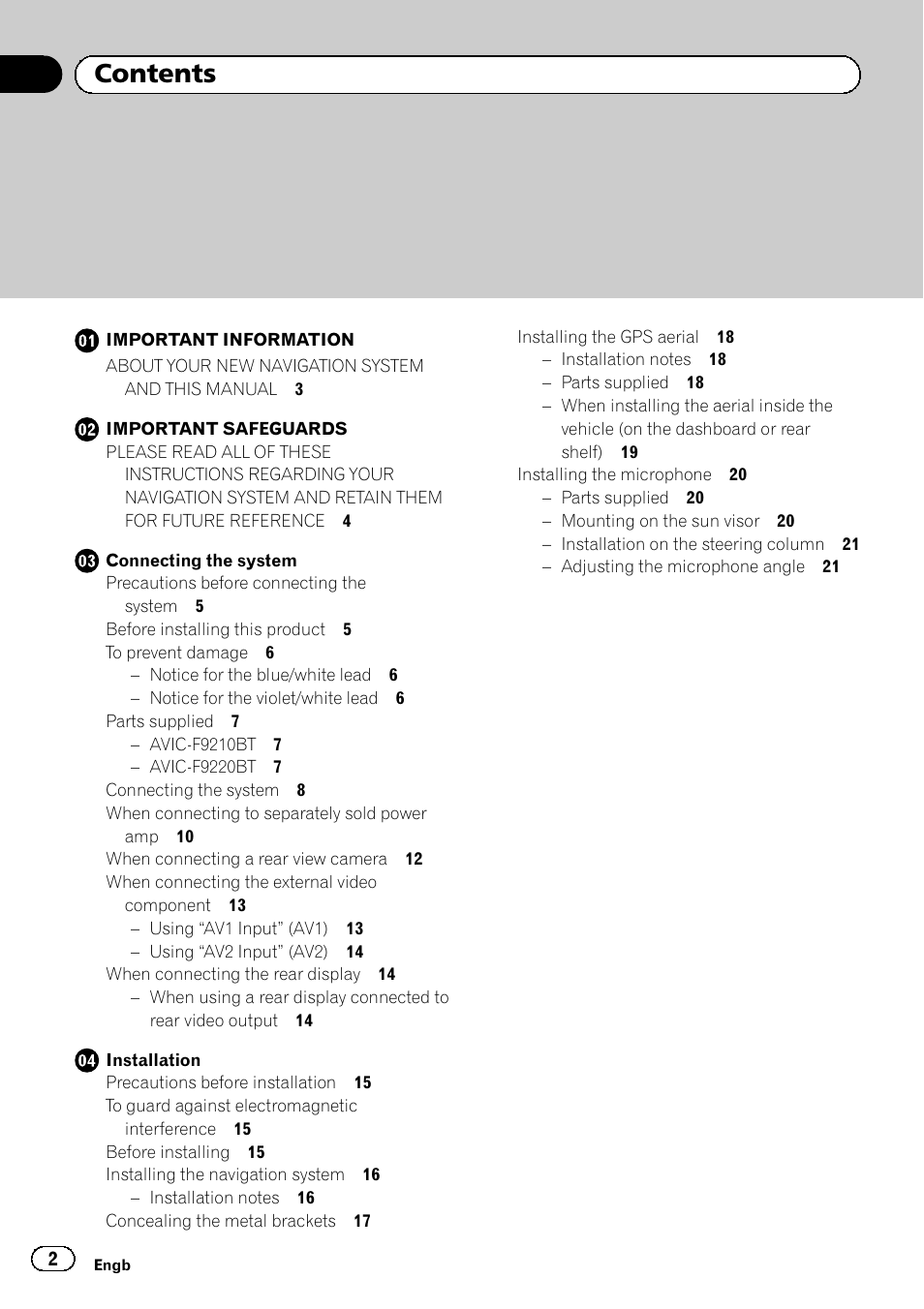 Pioneer AVIC-F9210BT User Manual | Page 2 / 132