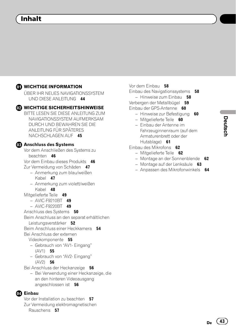 Pioneer AVIC-F9210BT User Manual | Page 43 / 132