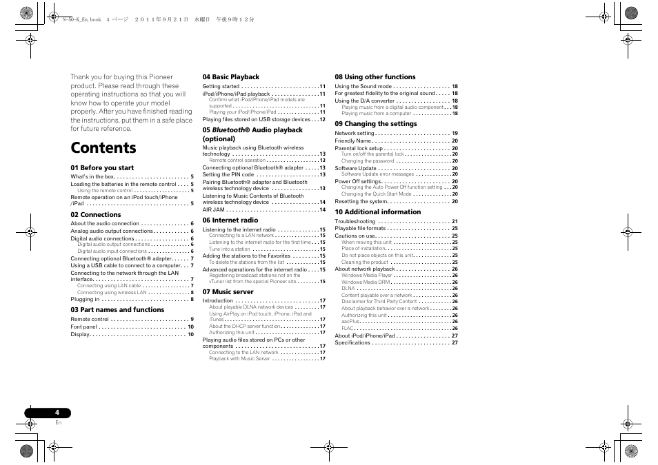 Pioneer N-30-K User Manual | Page 4 / 28