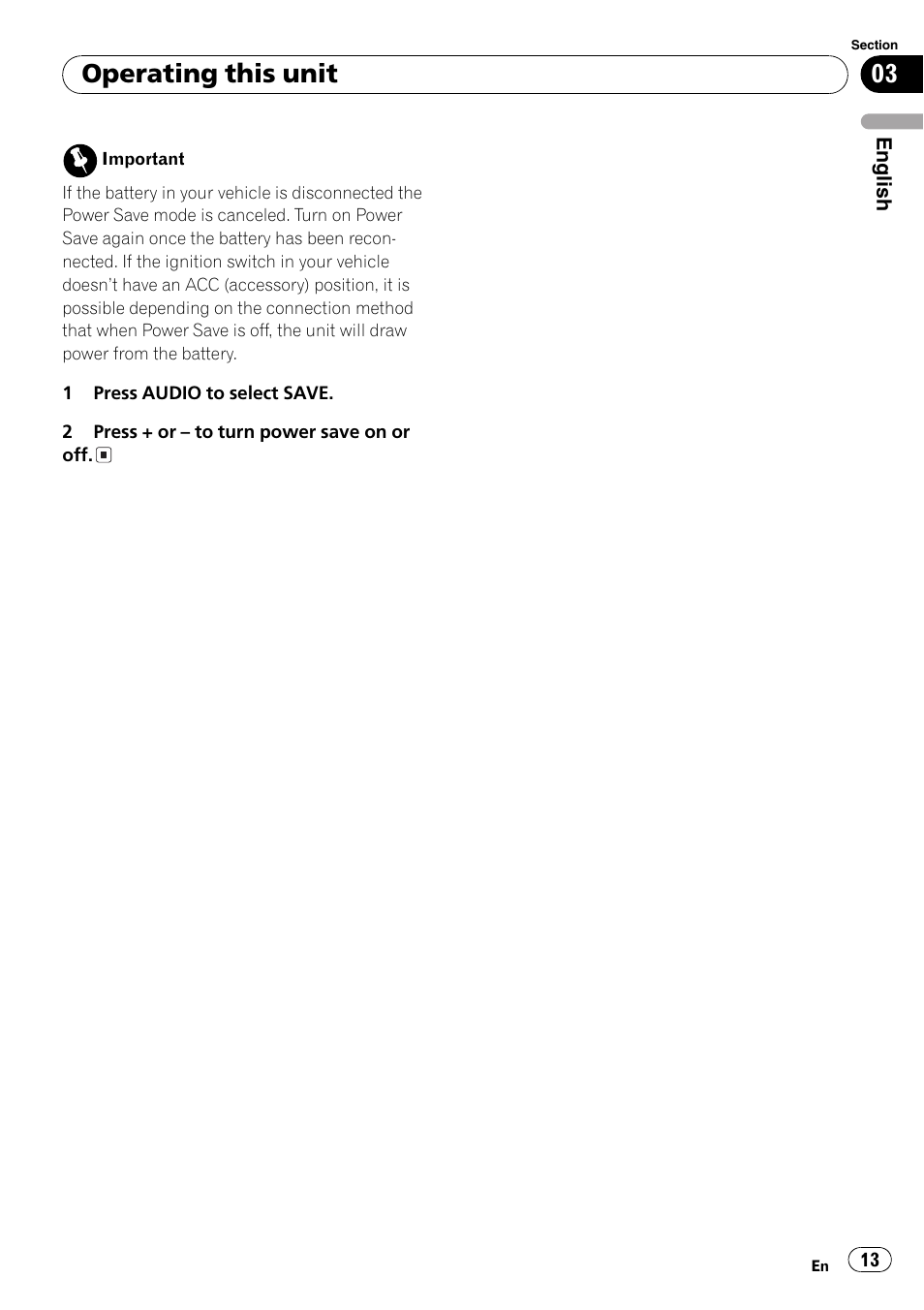 Operating this unit | Pioneer DEH-1820R User Manual | Page 13 / 106