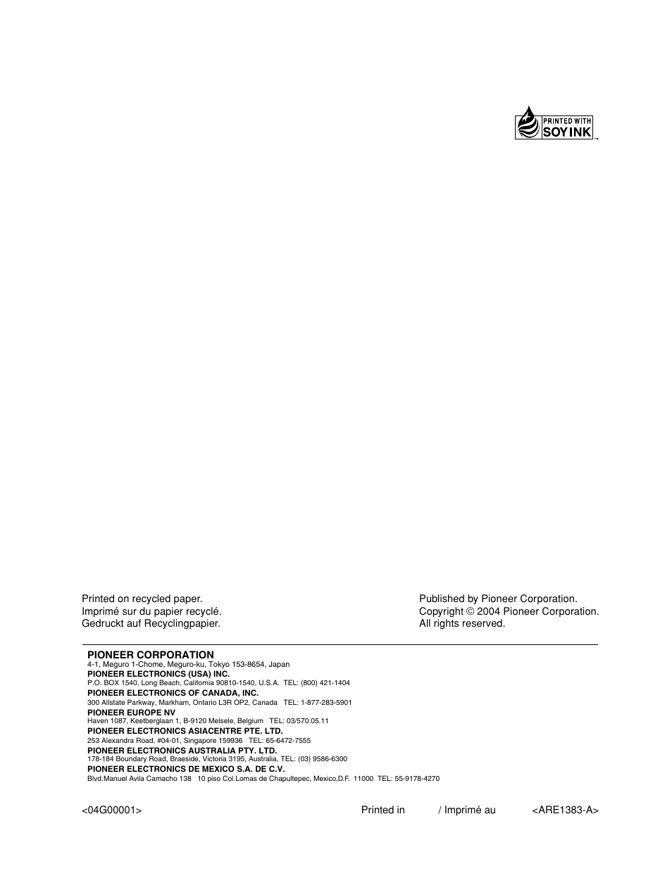 Pioneer PDP-435FDE User Manual | Page 140 / 140