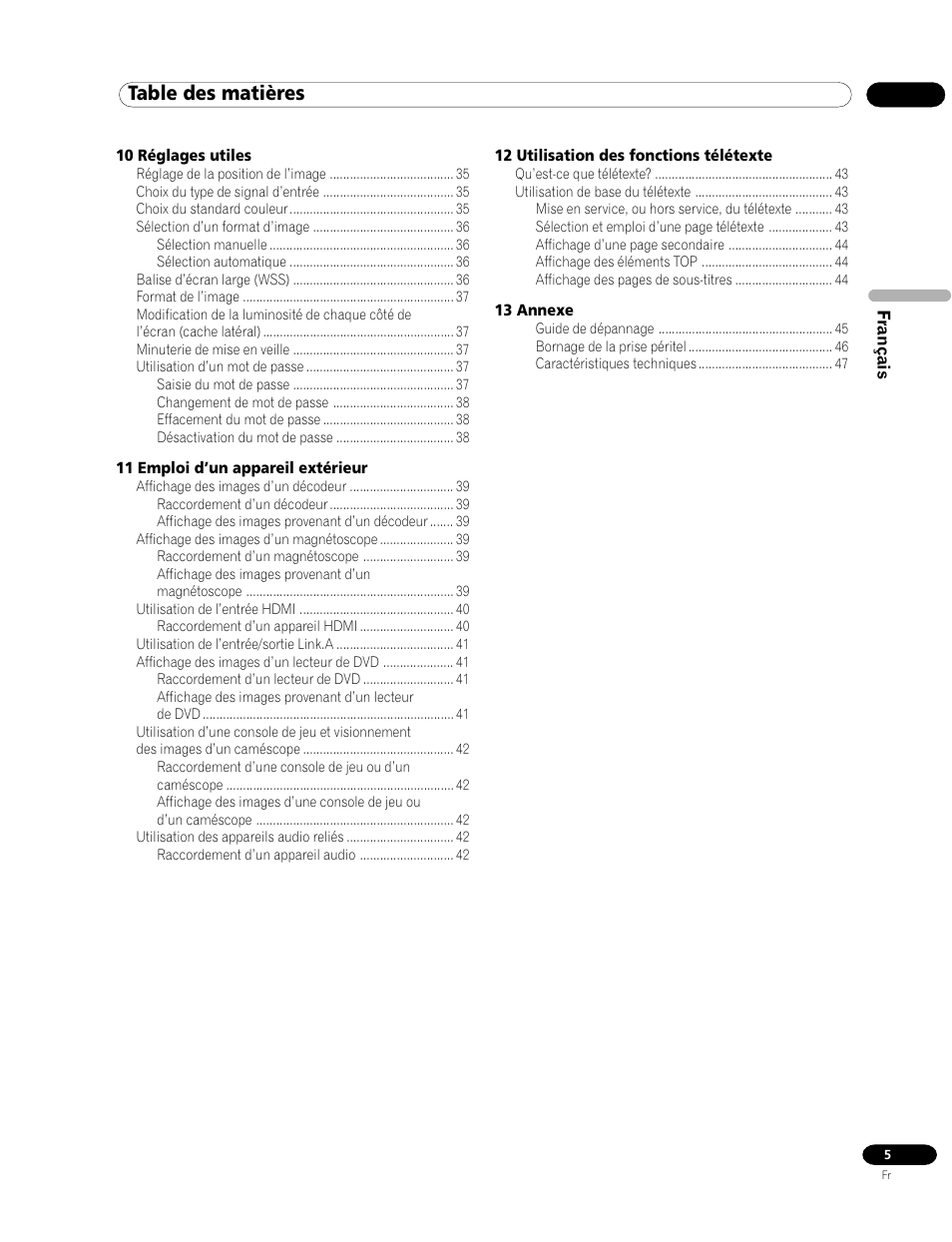 Pioneer PDP-435FDE User Manual | Page 51 / 140