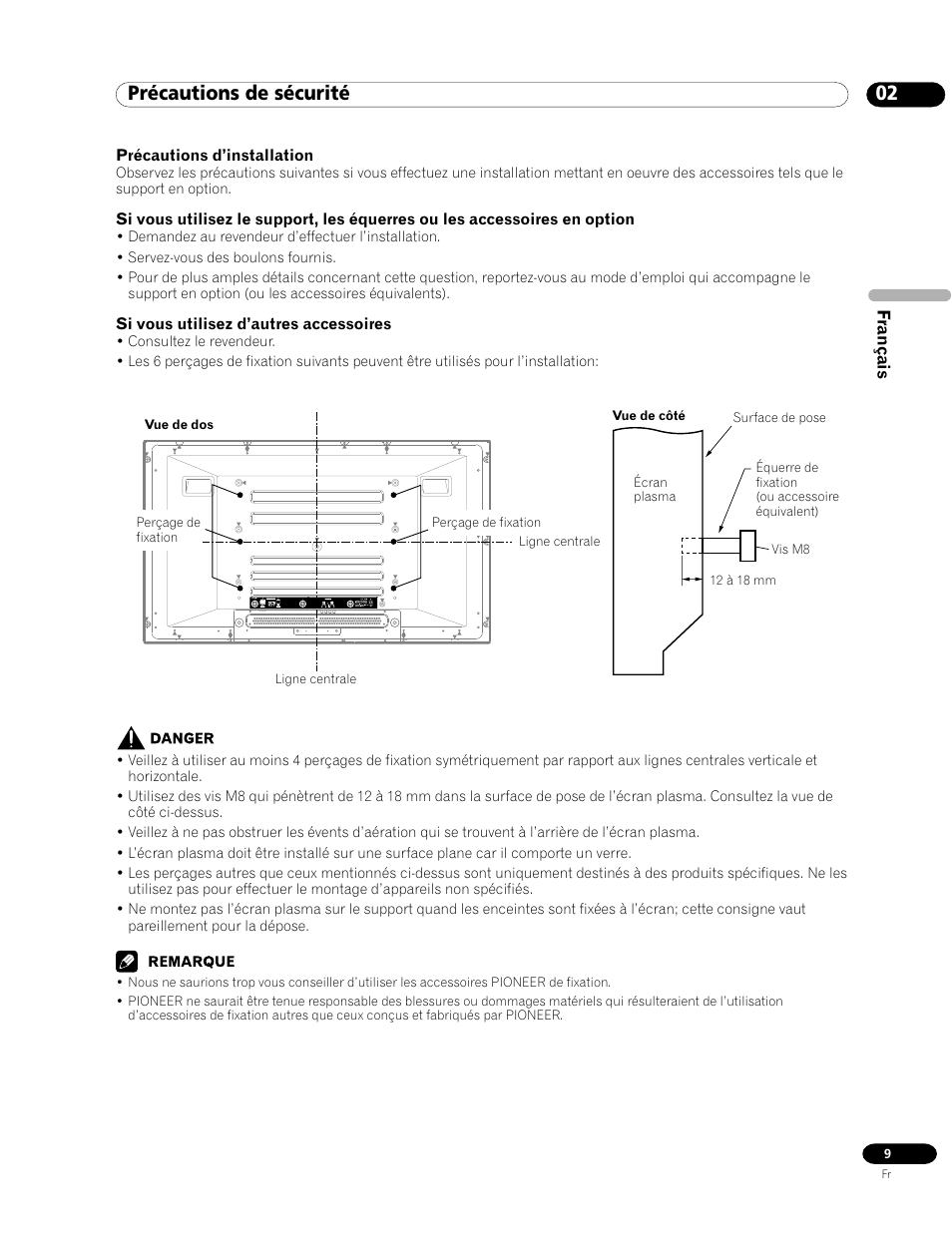 02 précautions de sécurité | Pioneer PDP-435FDE User Manual | Page 55 / 140