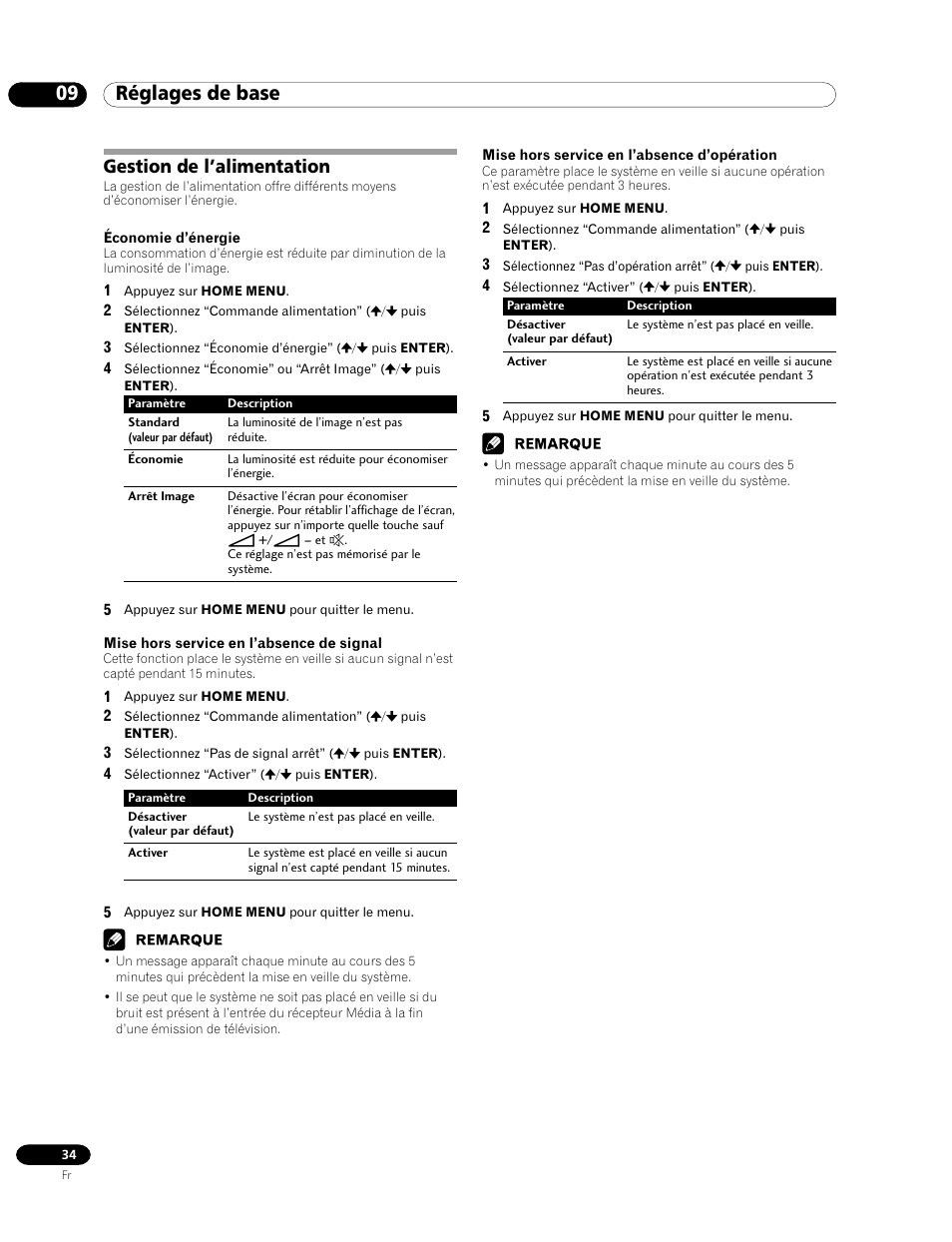 Gestion de l’alimentation, 09 réglages de base | Pioneer PDP-435FDE User Manual | Page 80 / 140