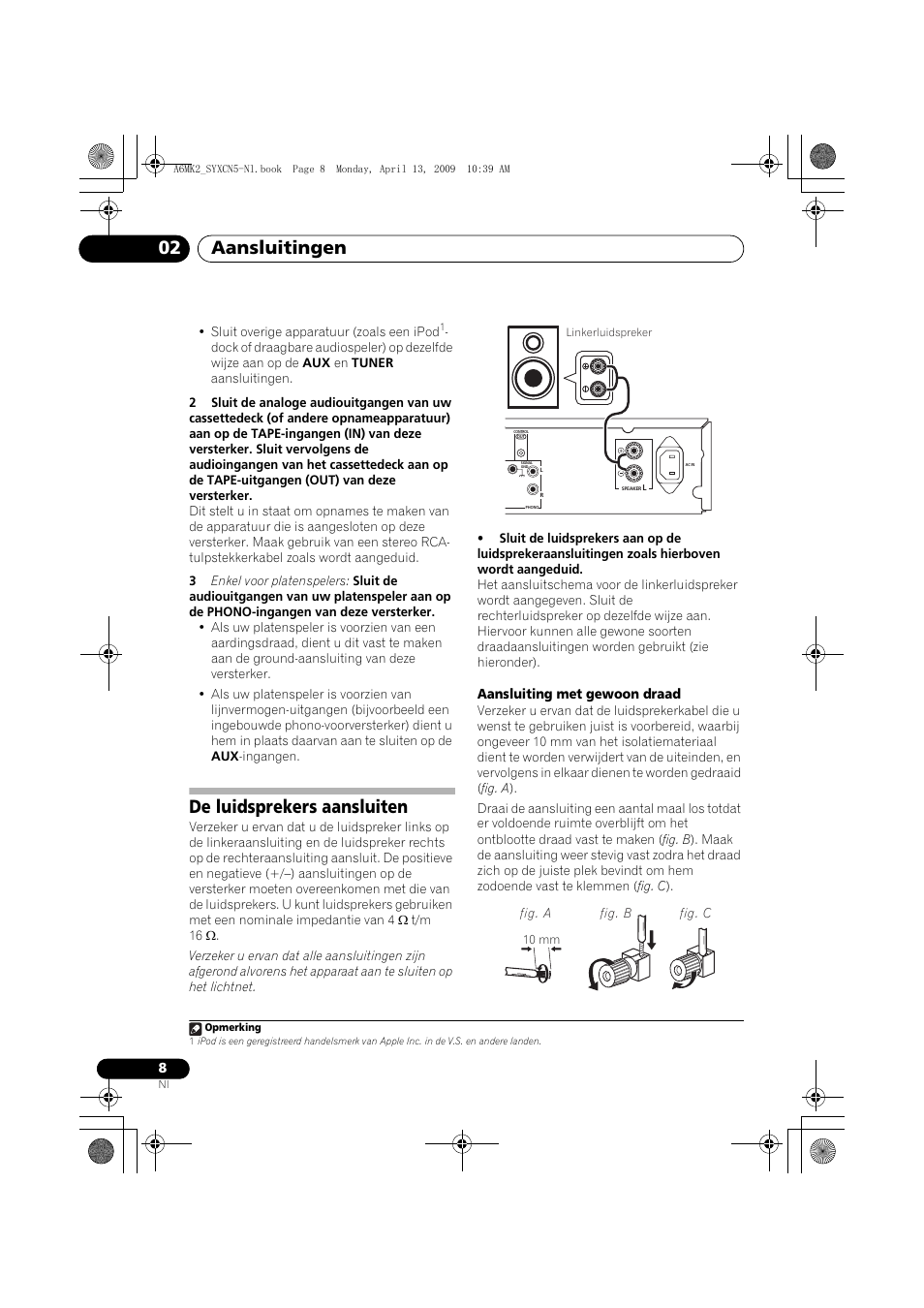 De luidsprekers aansluiten, Aansluitingen 02 | Pioneer A-A6MK2-K User Manual | Page 50 / 99