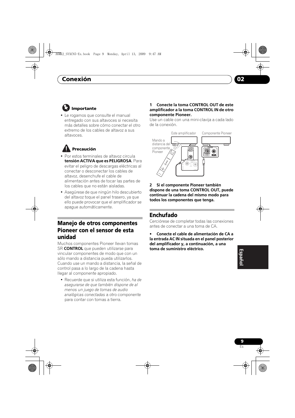 Enchufado, Conexión 02 | Pioneer A-A6MK2-K User Manual | Page 79 / 99