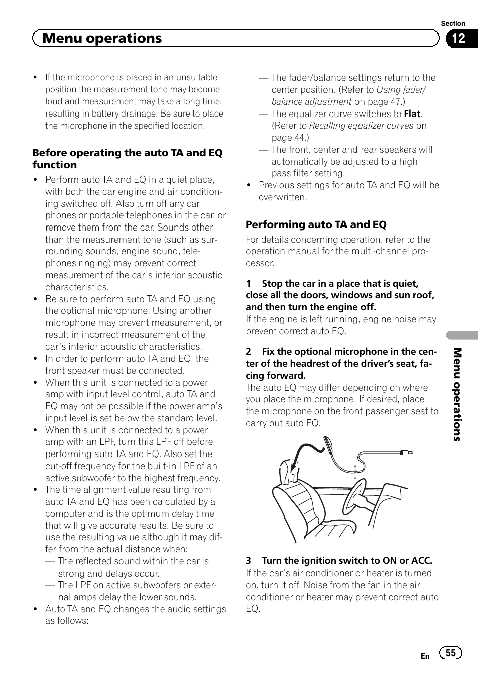 Menu operations | Pioneer AVH-P3400DVD User Manual | Page 55 / 112