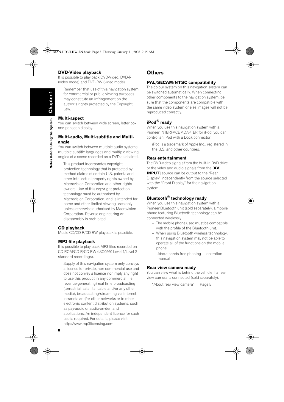 Others | Pioneer AVIC-HD3-II User Manual | Page 10 / 26