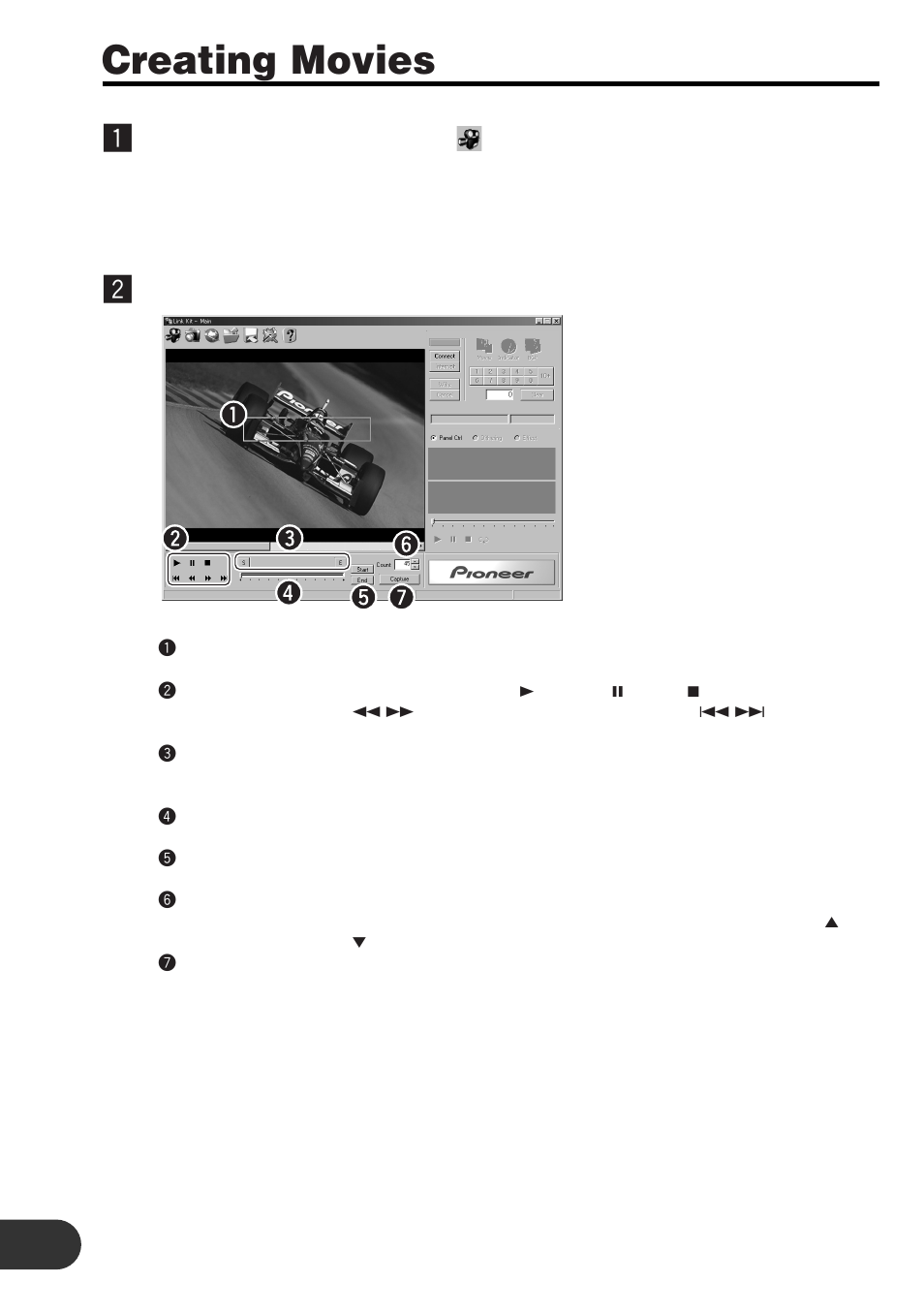 Creating movies, Creating animations from, Still images | Selecting the animation to create 13, Click “creating movies, Select the image file and click “open | Pioneer CD-PC1 User Manual | Page 12 / 32
