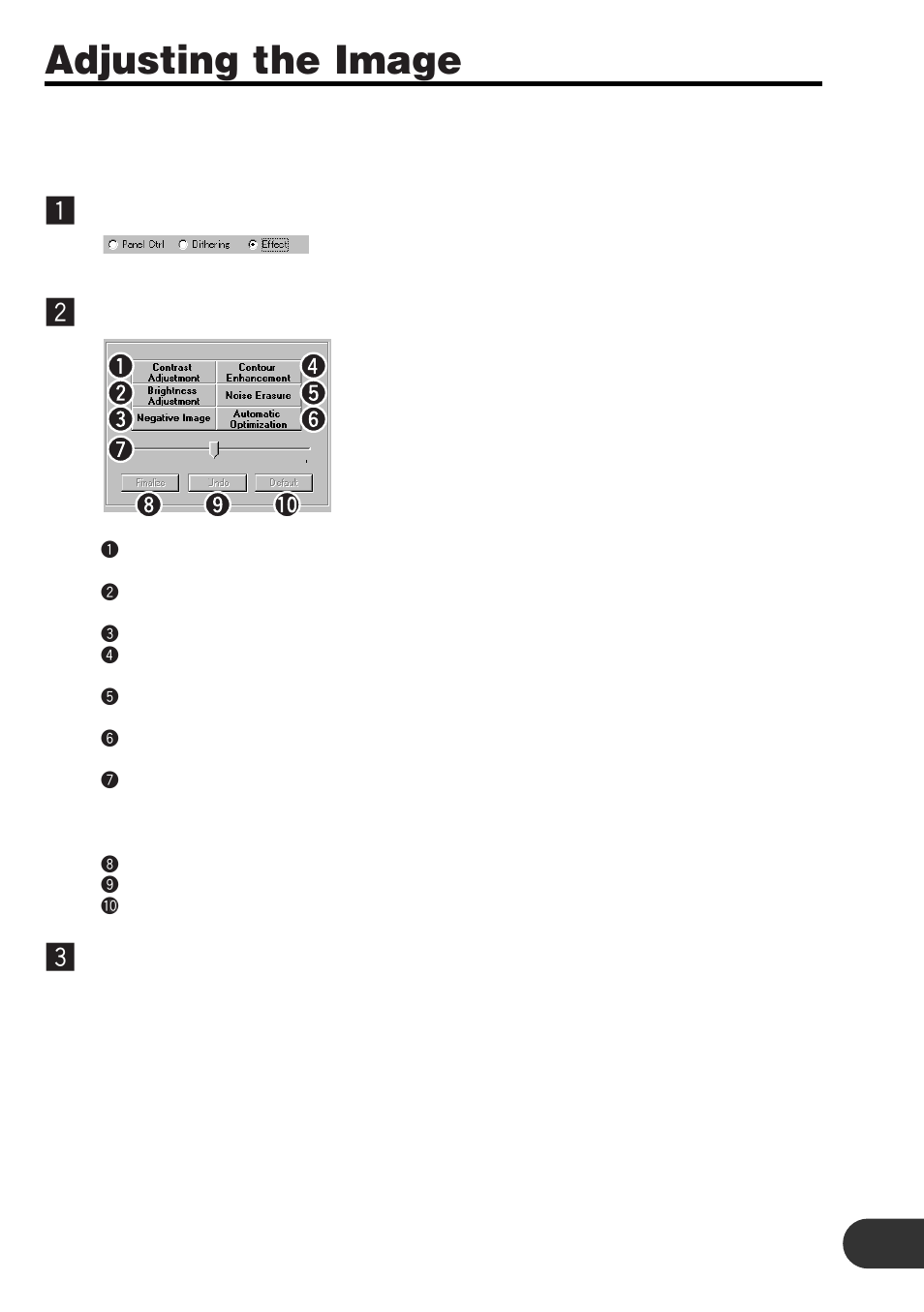 Adjusting the image, Click “effect, Adjust the effects | Pioneer CD-PC1 User Manual | Page 19 / 32
