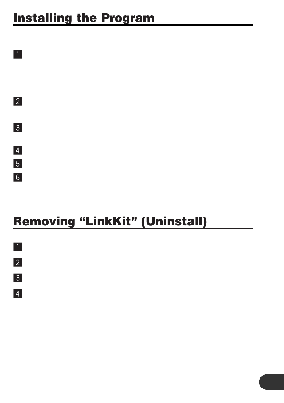 Installing the program, Removing “linkkit” (uninstall) | Pioneer CD-PC1 User Manual | Page 9 / 32
