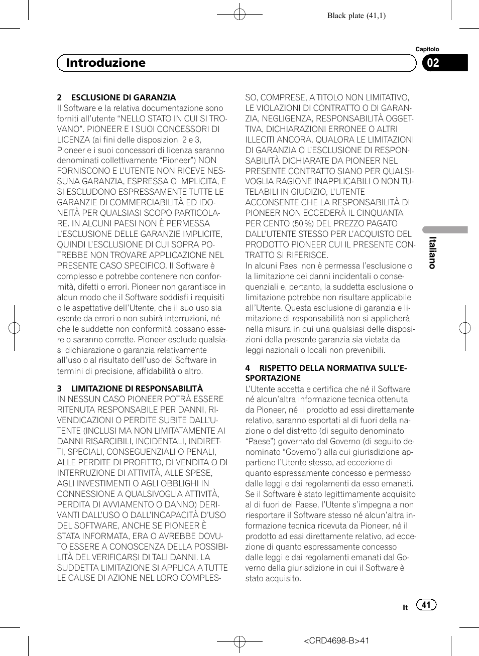 02 introduzione | Pioneer AVIC-F950DAB User Manual | Page 41 / 104