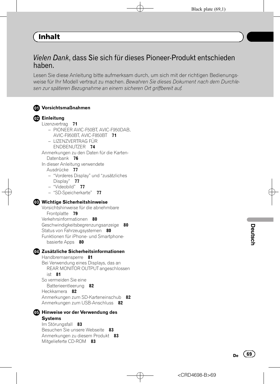 Pioneer AVIC-F950DAB User Manual | Page 69 / 104