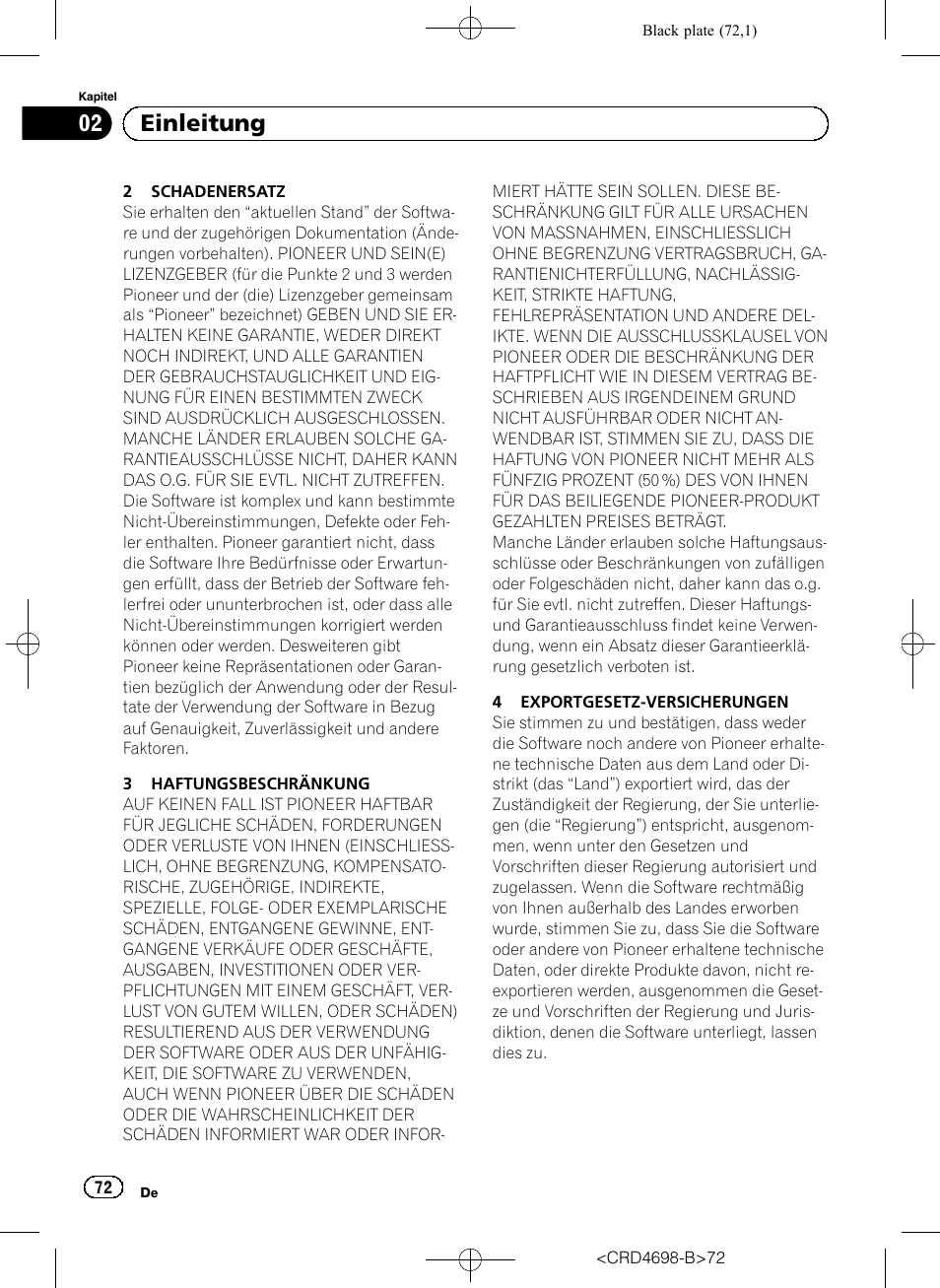 02 einleitung | Pioneer AVIC-F950DAB User Manual | Page 72 / 104