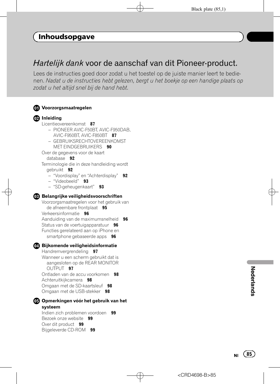 Pioneer AVIC-F950DAB User Manual | Page 85 / 104