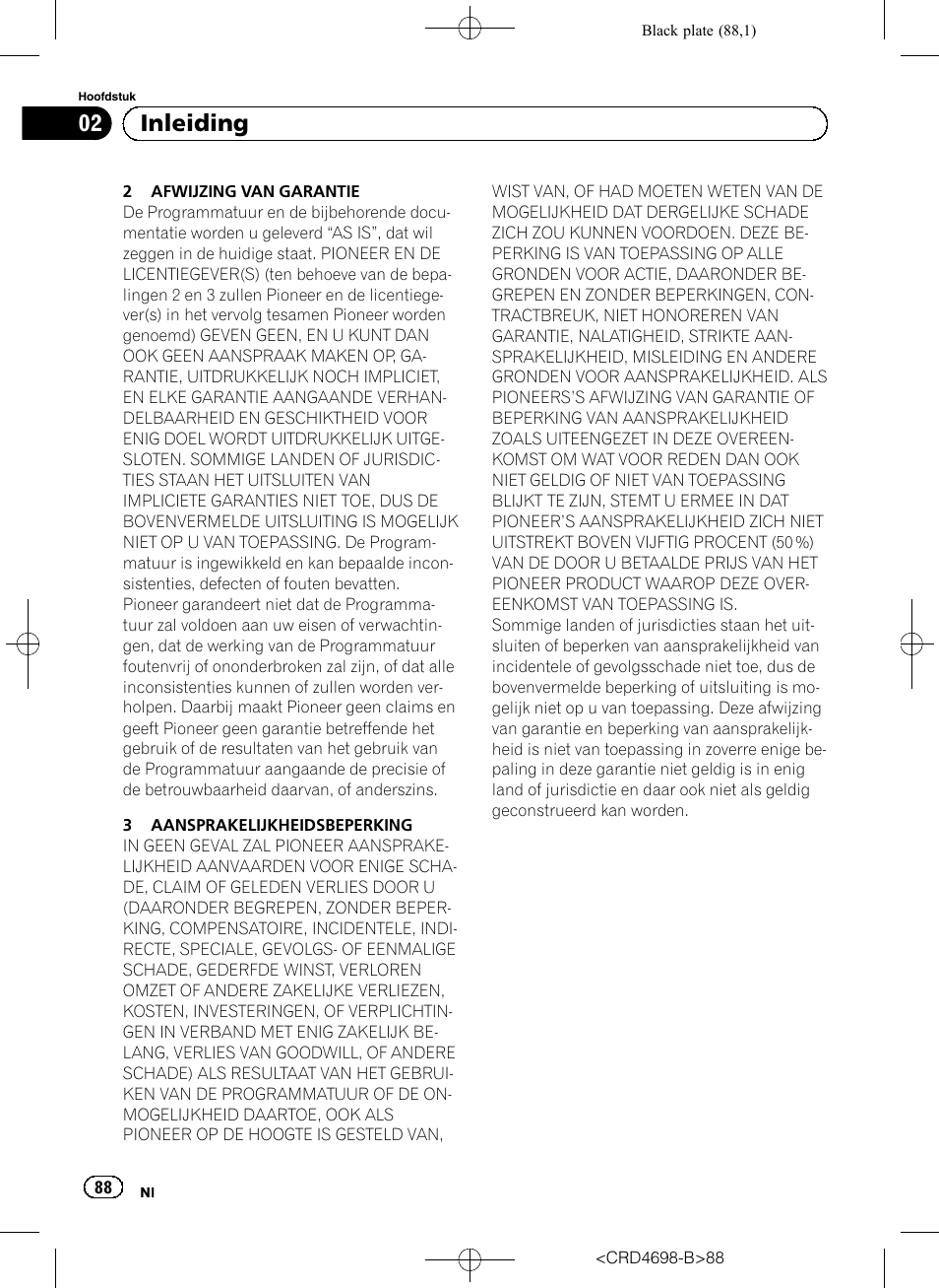 02 inleiding | Pioneer AVIC-F950DAB User Manual | Page 88 / 104