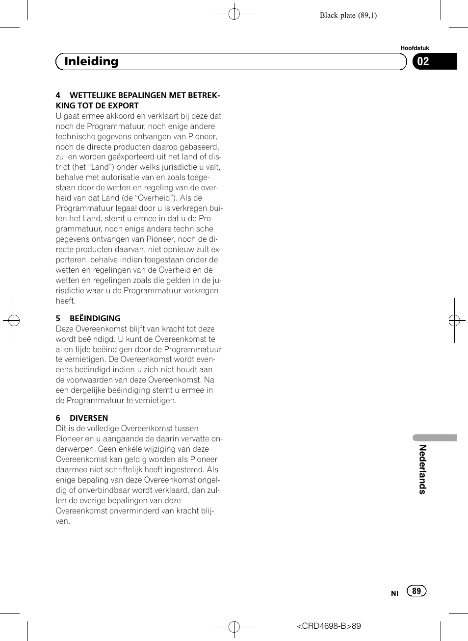 02 inleiding | Pioneer AVIC-F950DAB User Manual | Page 89 / 104